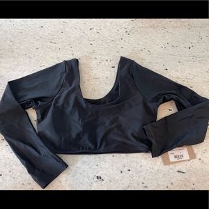 Long sleeve rash guard bikini top M